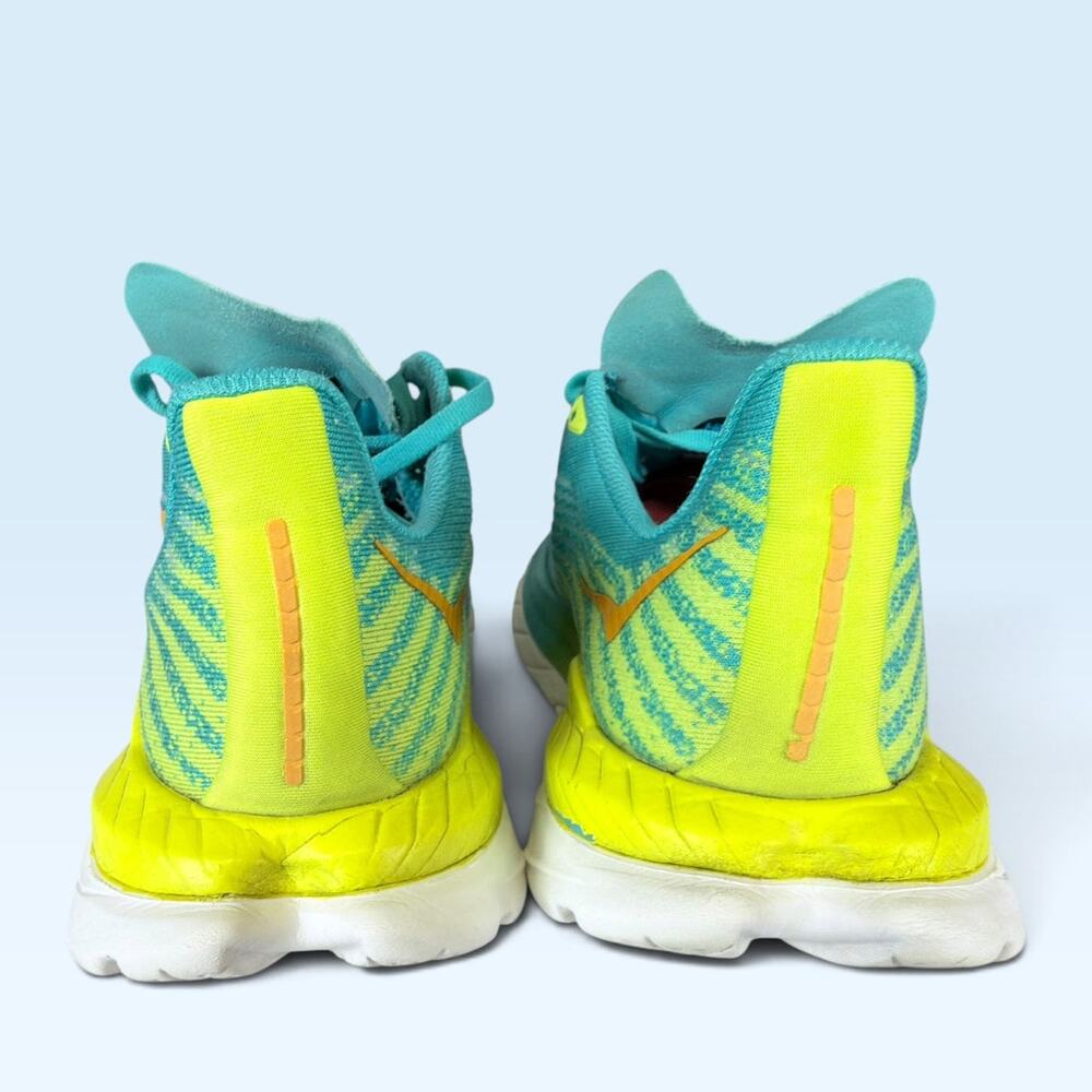 HOKA Mach 5 Women’s Size 8B Turquoise Yellow Running Shoes - Picture 5 of 13